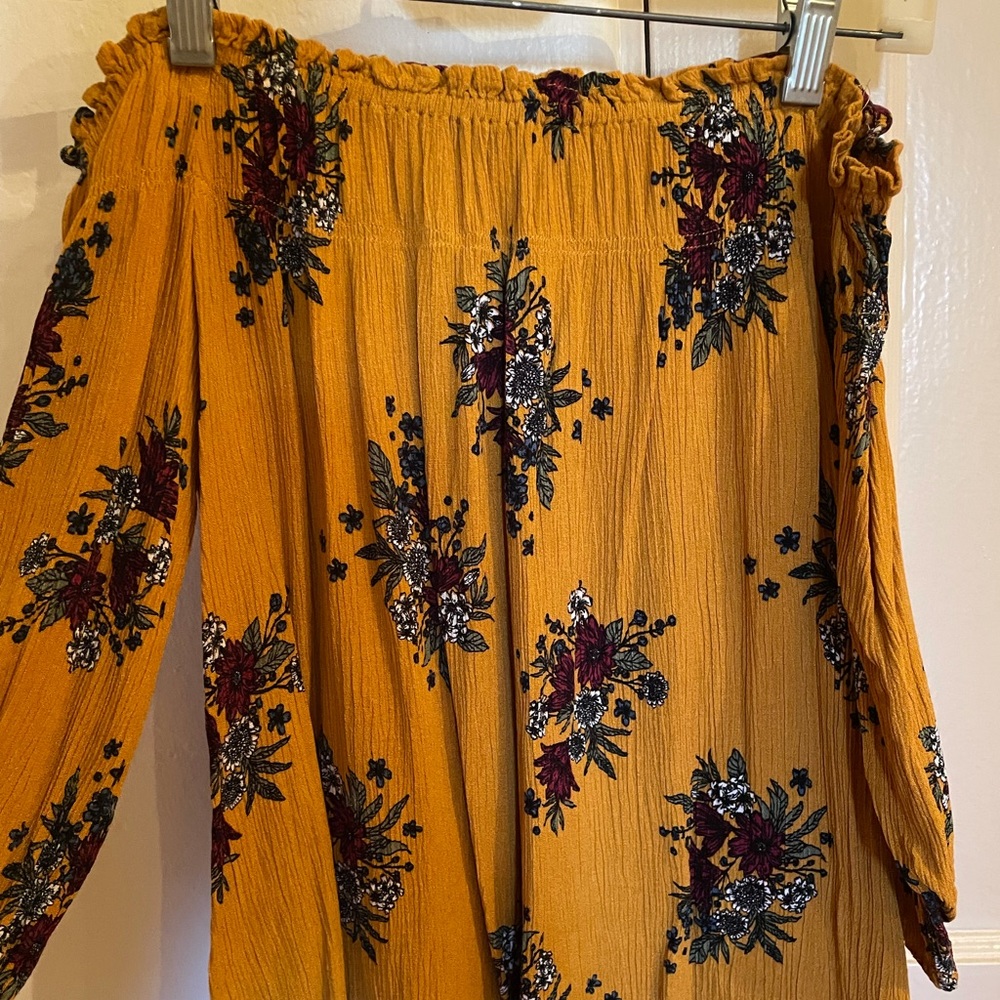 Lira Yellow Floral Off the Shoulder Top